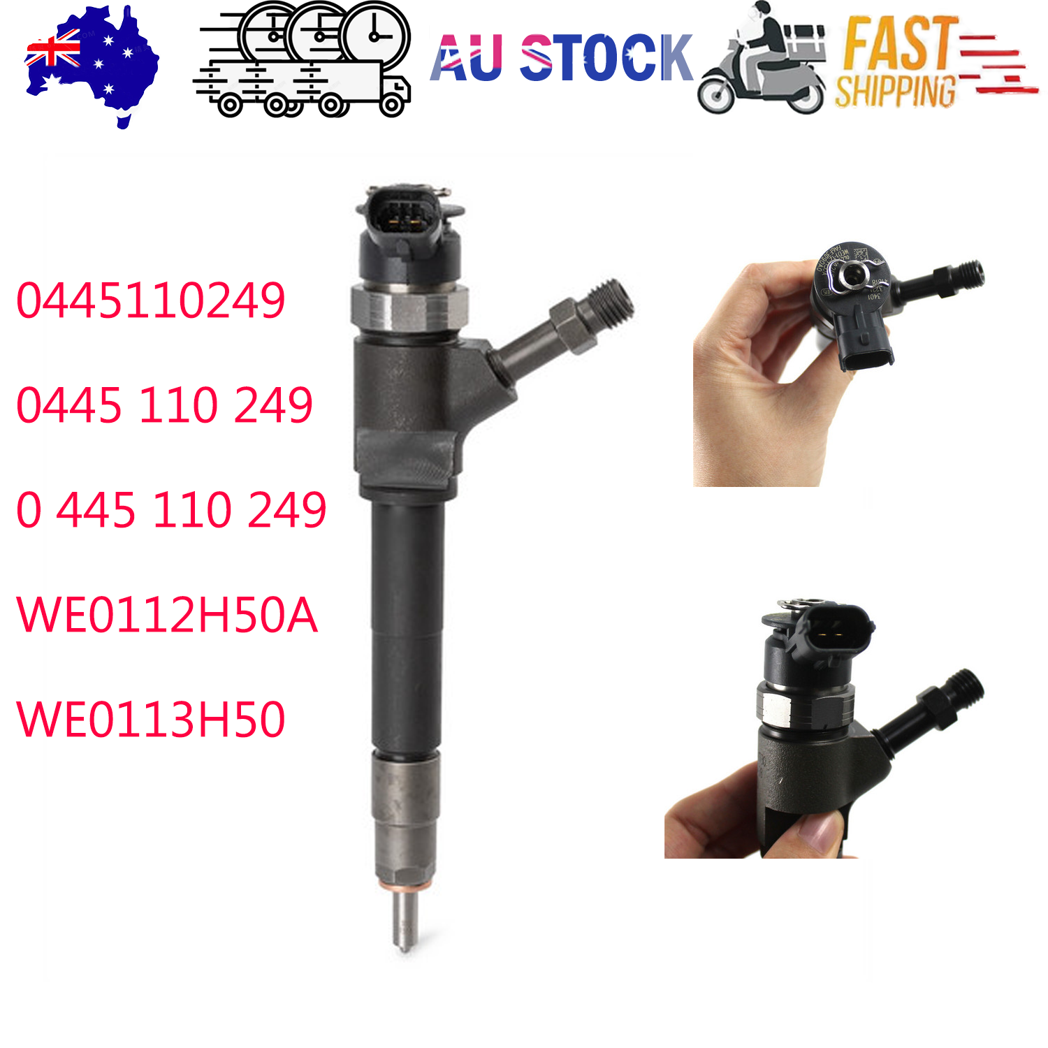 Fuel Injector 0445110249 for BOSCH Ford PK Ranger BT50 3.0L C/R WE0113H50 AU