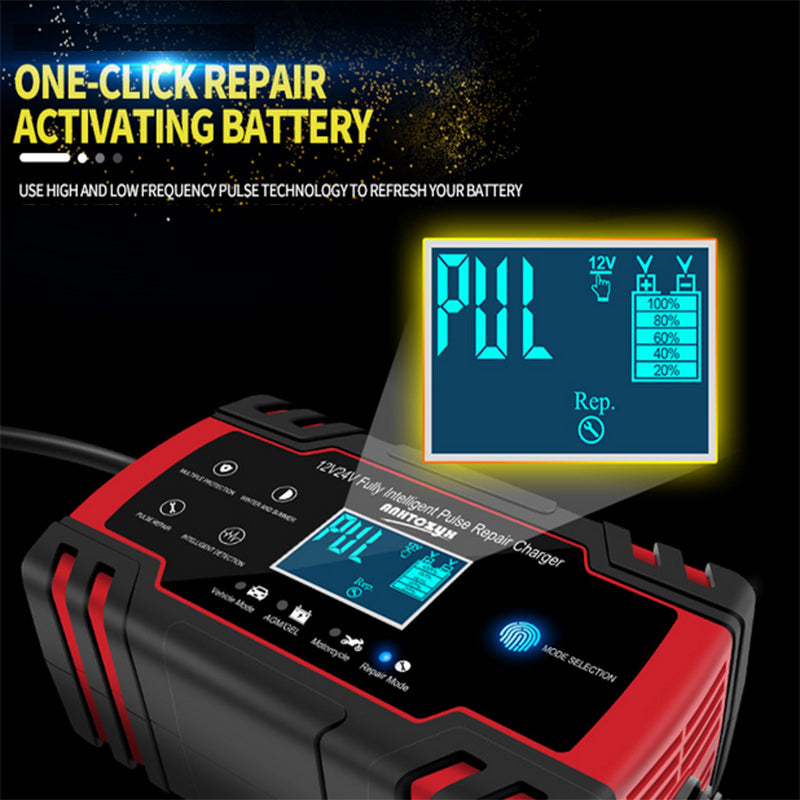 LCD Display Smart Car Battery Charger 12V/24V Repair