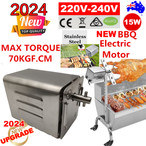 Stainless Steel Electric BBQ Rotisserie Motor 15W AU Plug