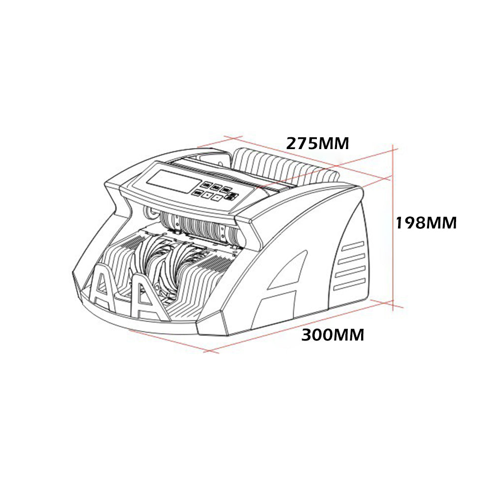 Automatic Bill Counter w/ UV, Magnet Detection, LCD Display