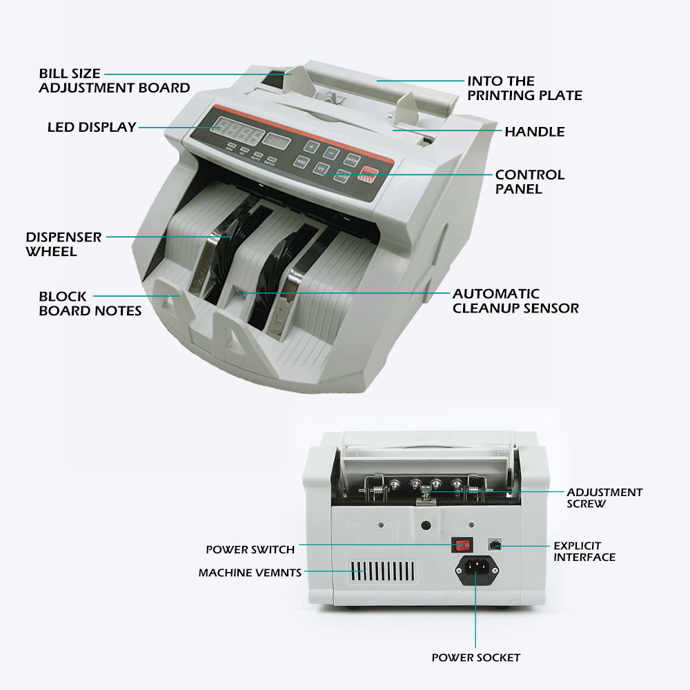 Automatic Bill Counter w/ UV, Magnet Detection, LCD Display