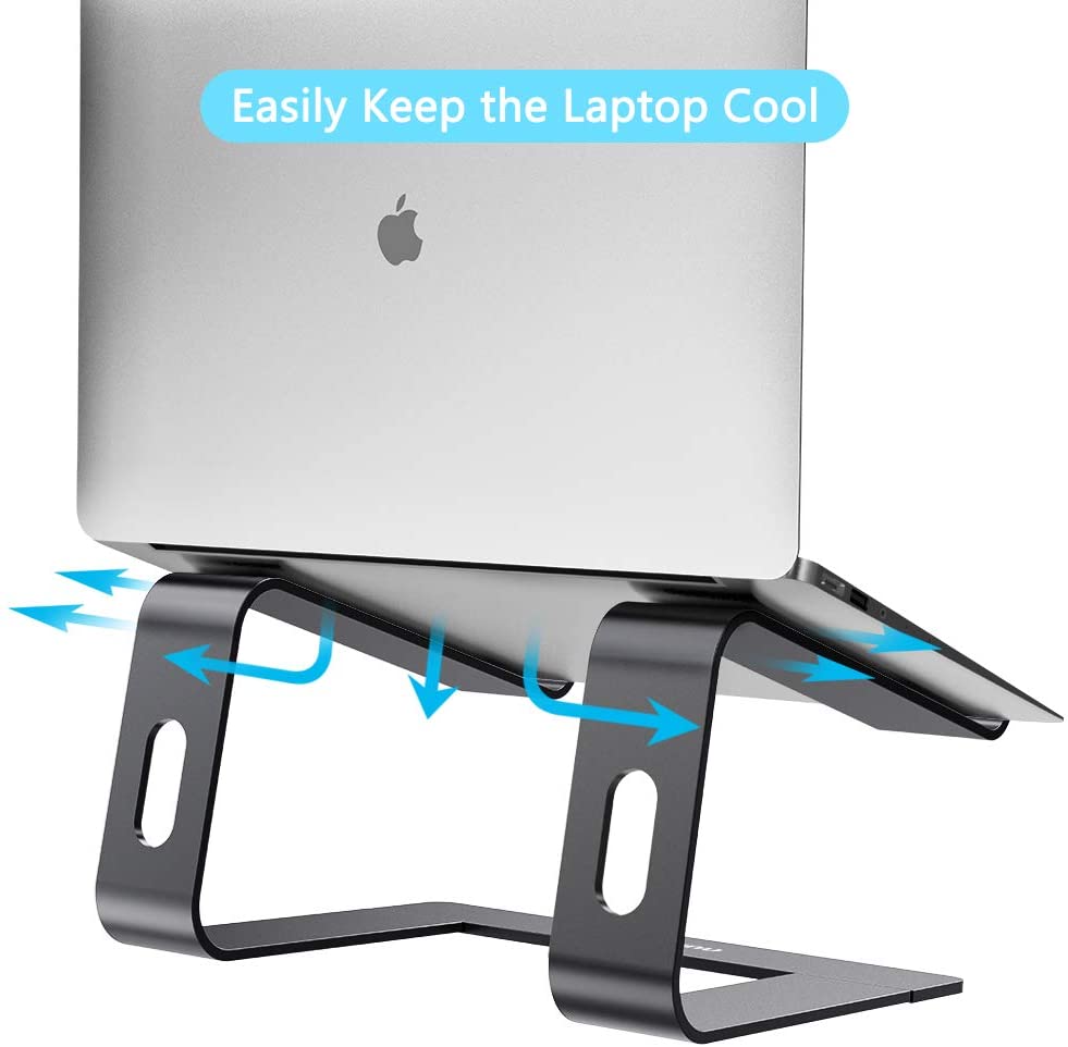 Ergonomic Aluminium Laptop Stand Non-Slip Portable Cooling Tray