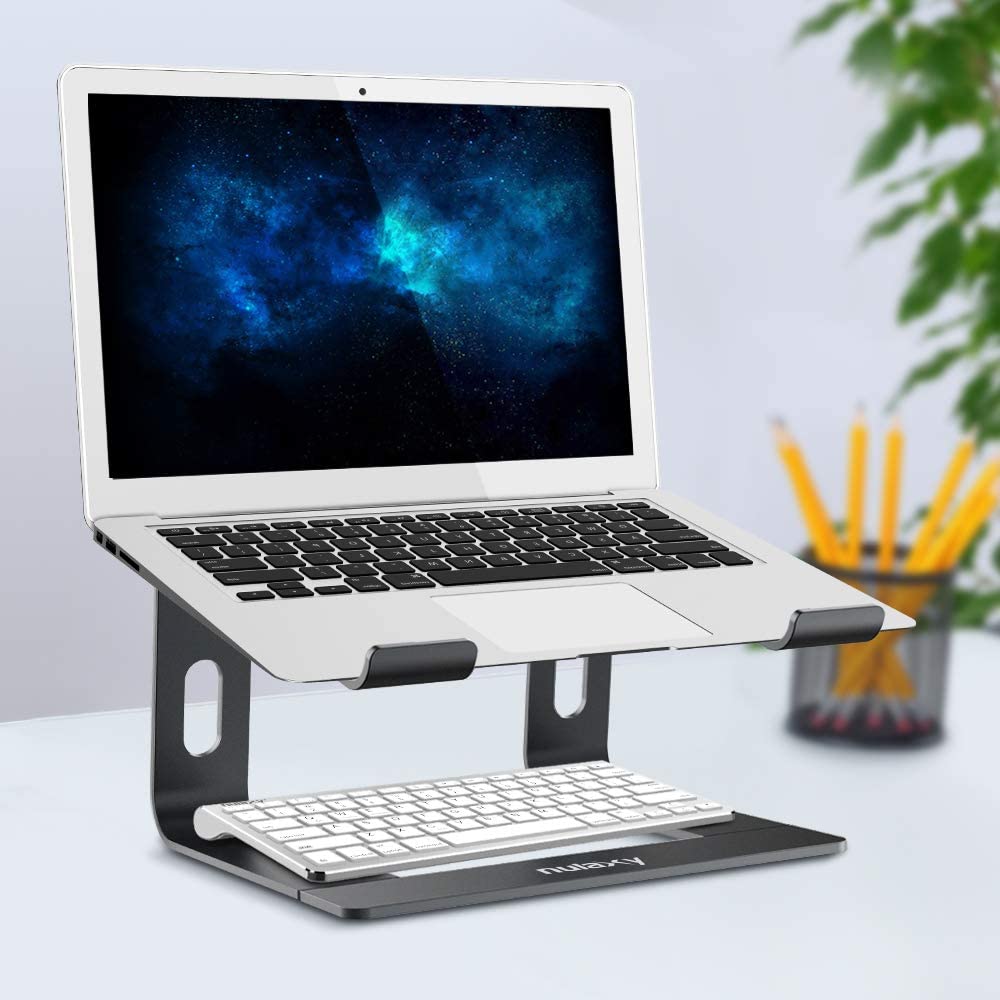 Ergonomic Aluminium Laptop Stand Non-Slip Portable Cooling Tray