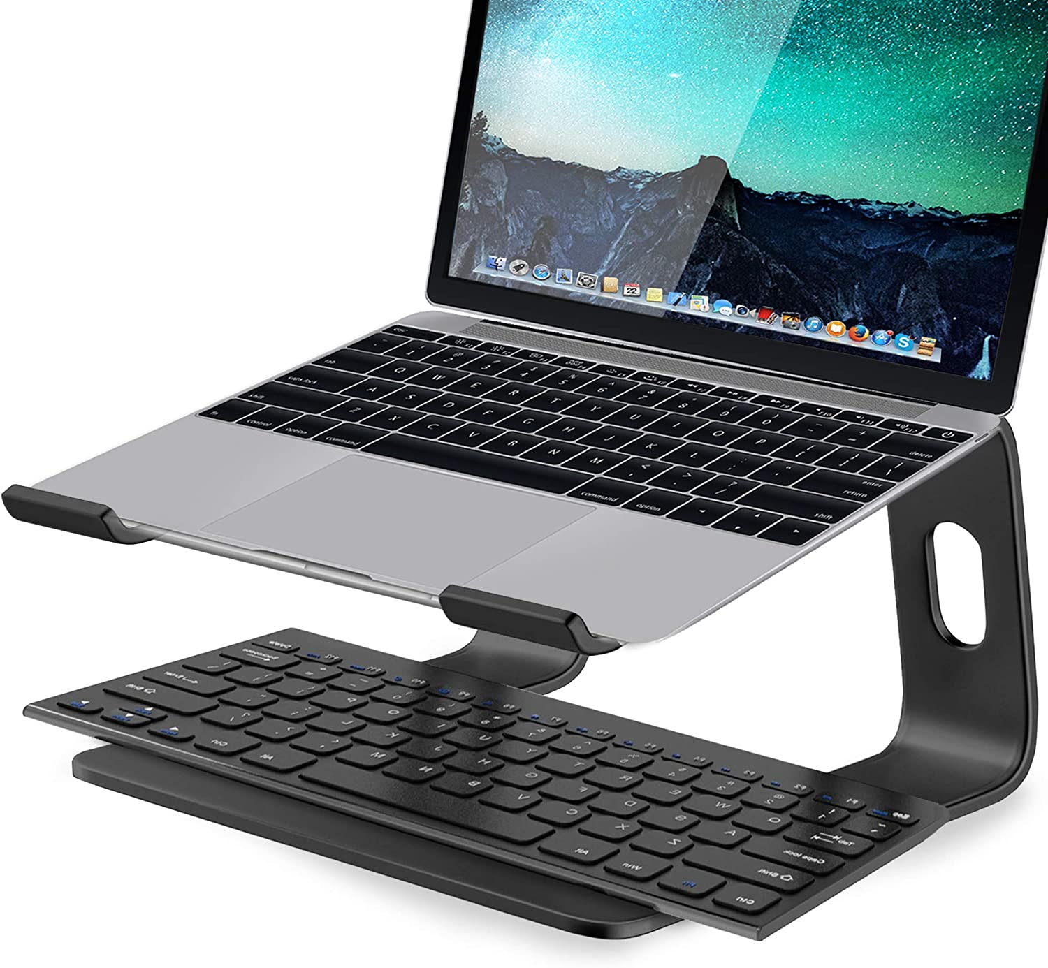 Ergonomic Aluminium Laptop Stand Non-Slip Portable Cooling Tray