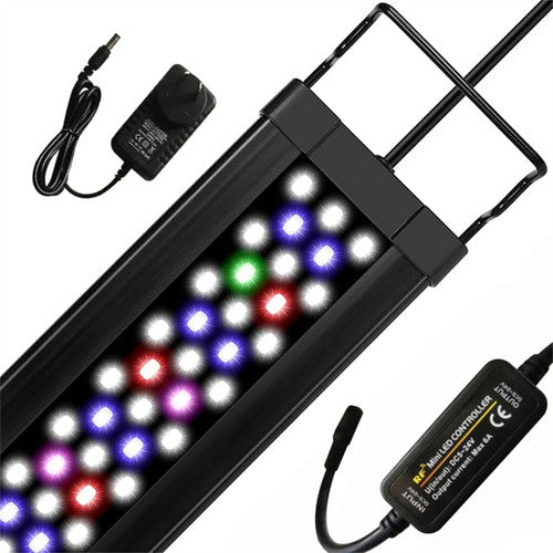 Aquarium cleaner 20W 1000L/H &15W/ 66LED RGBW aluminum shell bracket light 40CM/28-button control