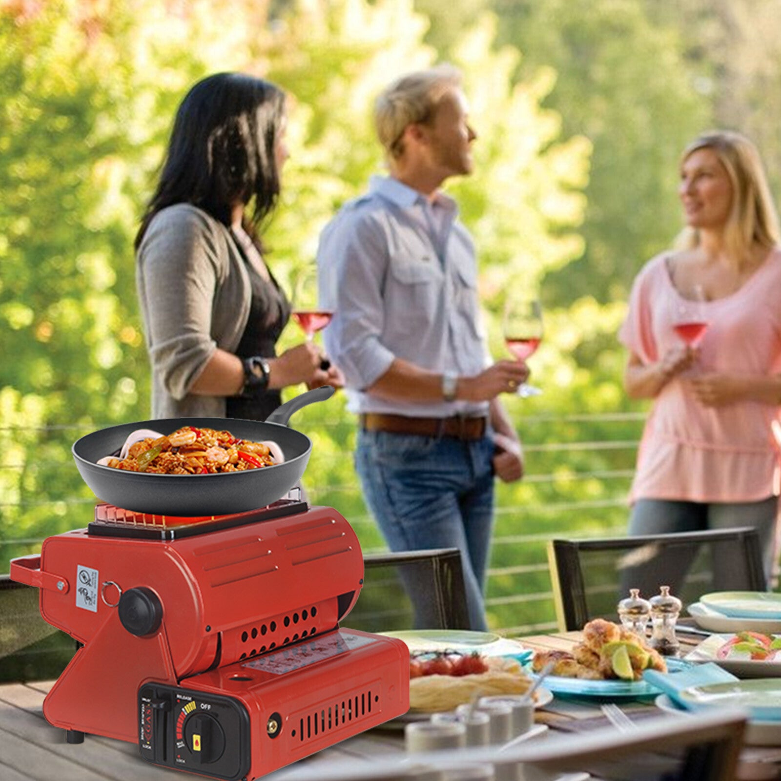 Portable Butane Gas Heater Cooker Camping Tent Outdoor Hiking Camper Survival AU