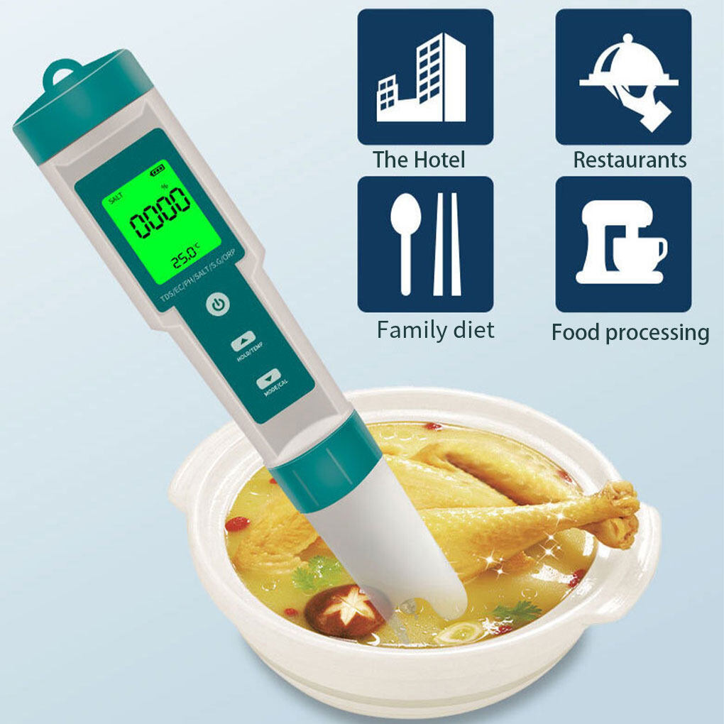 IP67 Waterproof 7-in-1 PH/EC/TDS Water Quality Tester Pen