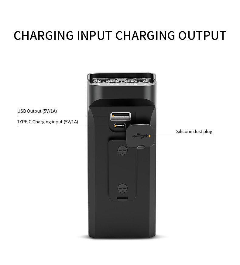 Waterproof Bike Light Set with Digital Battery Display Aluminum Alloy 360° Mount