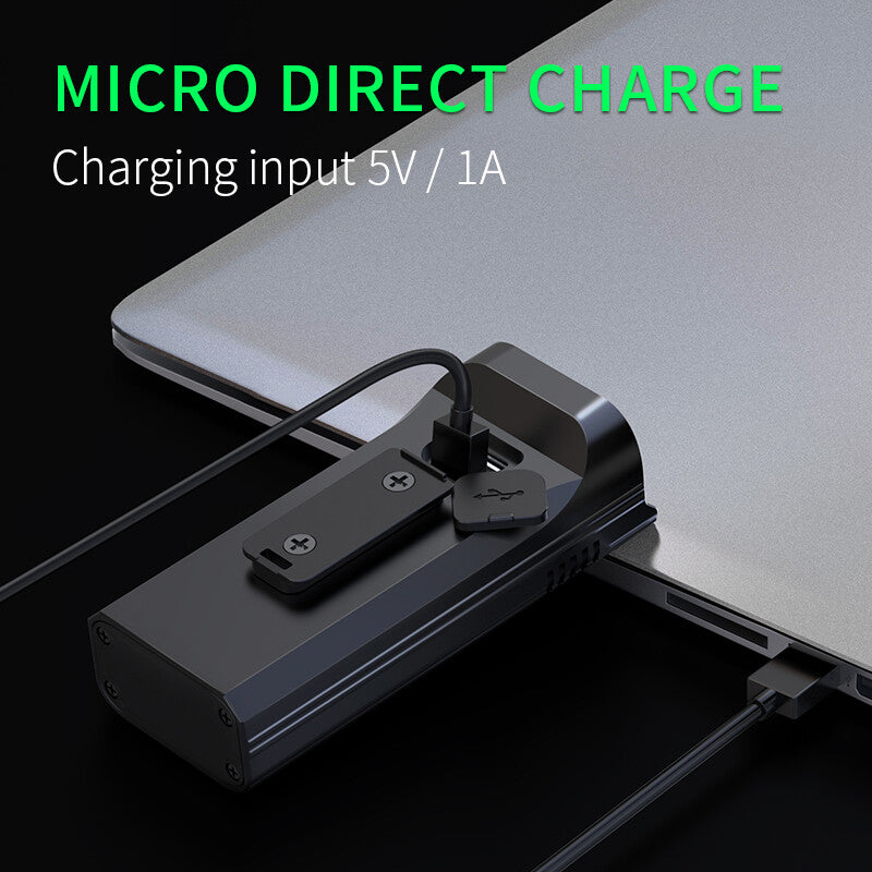 Waterproof Bike Light Set with Digital Battery Display Aluminum Alloy 360° Mount