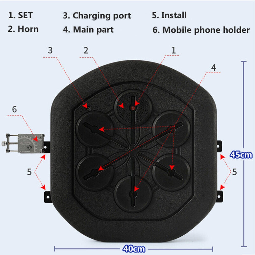 Multi-Functional Boxing Wall Target with Gloves + APP