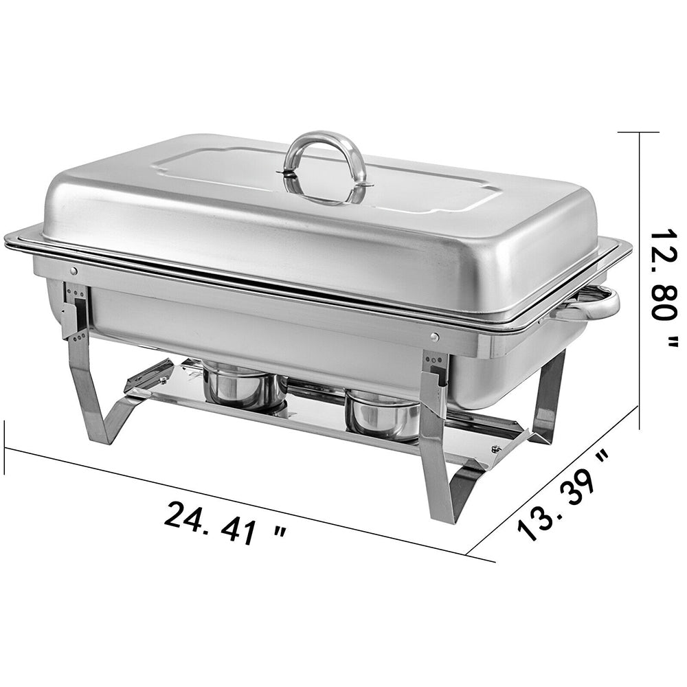 9L Chafing Dish Set Buffet Pan Bain Marie Bow Stainless Steel Food Warmer 1*9L