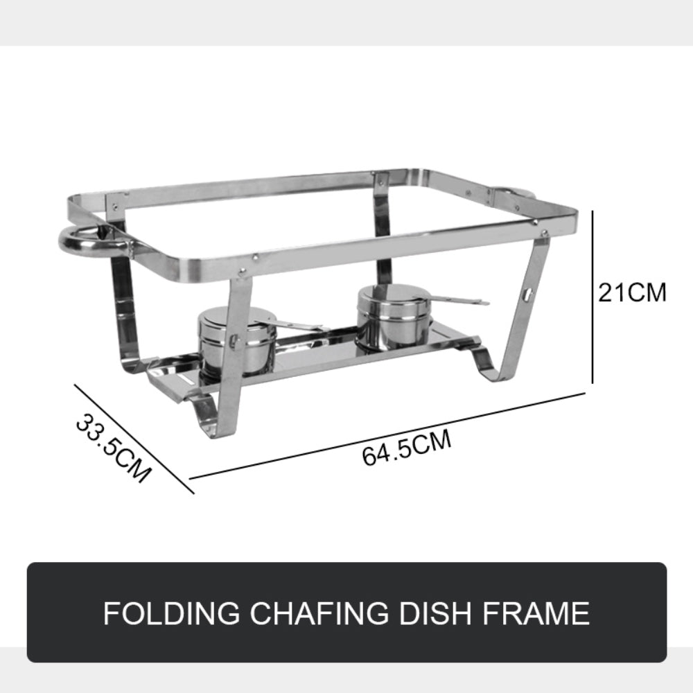 9L Chafing Dish Set Buffet Pan Bain Marie Bow Stainless Steel Food Warmer 1*9L