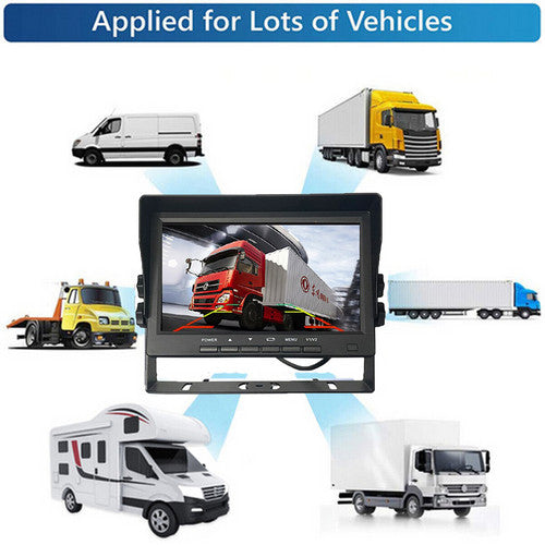 1080P 4-Camera 7" DVR Screen Monitor Kit for Trucks, Buses