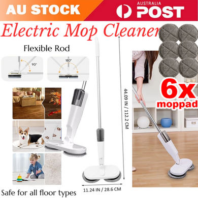 Cordless Electric spin 6Mops Cleaner 5In1 Floor Polisher Sweeper Washer Scrubber main image 0