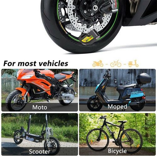Black Motorcycle Alarm Disc Lock Motor Bike Brake Security Electric Bicycle Lock AU