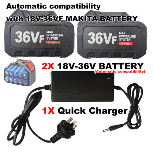 2x 7000mAh 18V/36V Li-ion Replacement Battery Set for Makita