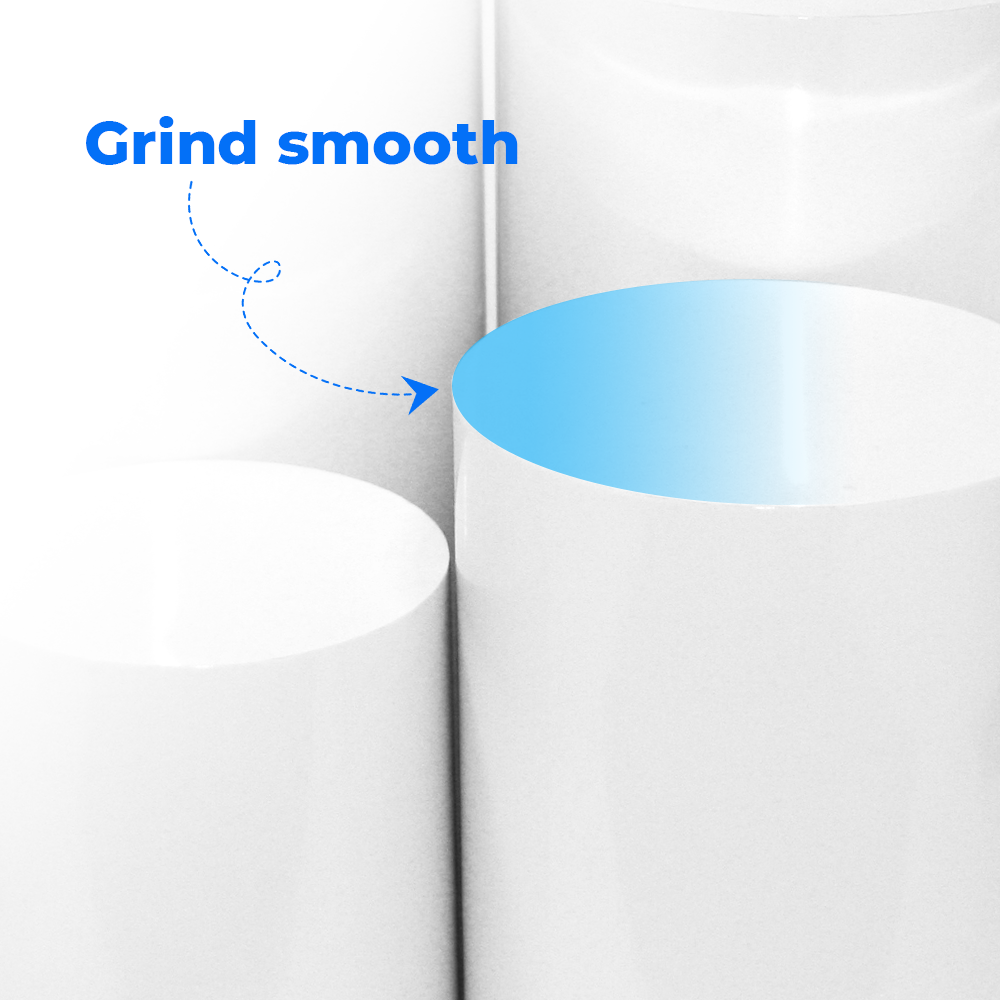 White Iron Round Plinth Cylinder Display Stands - 5PCS