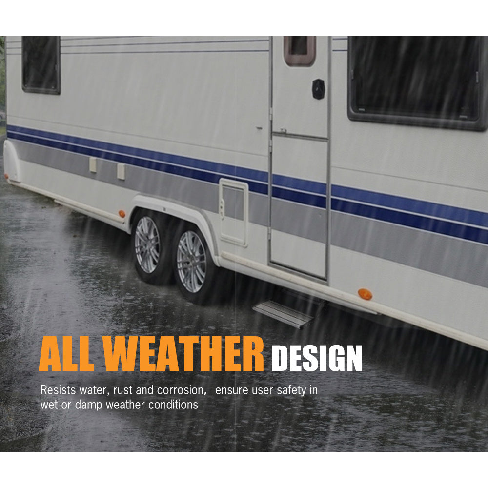 200KG Aluminum Pull Out Caravan Step Folding RV Trailer