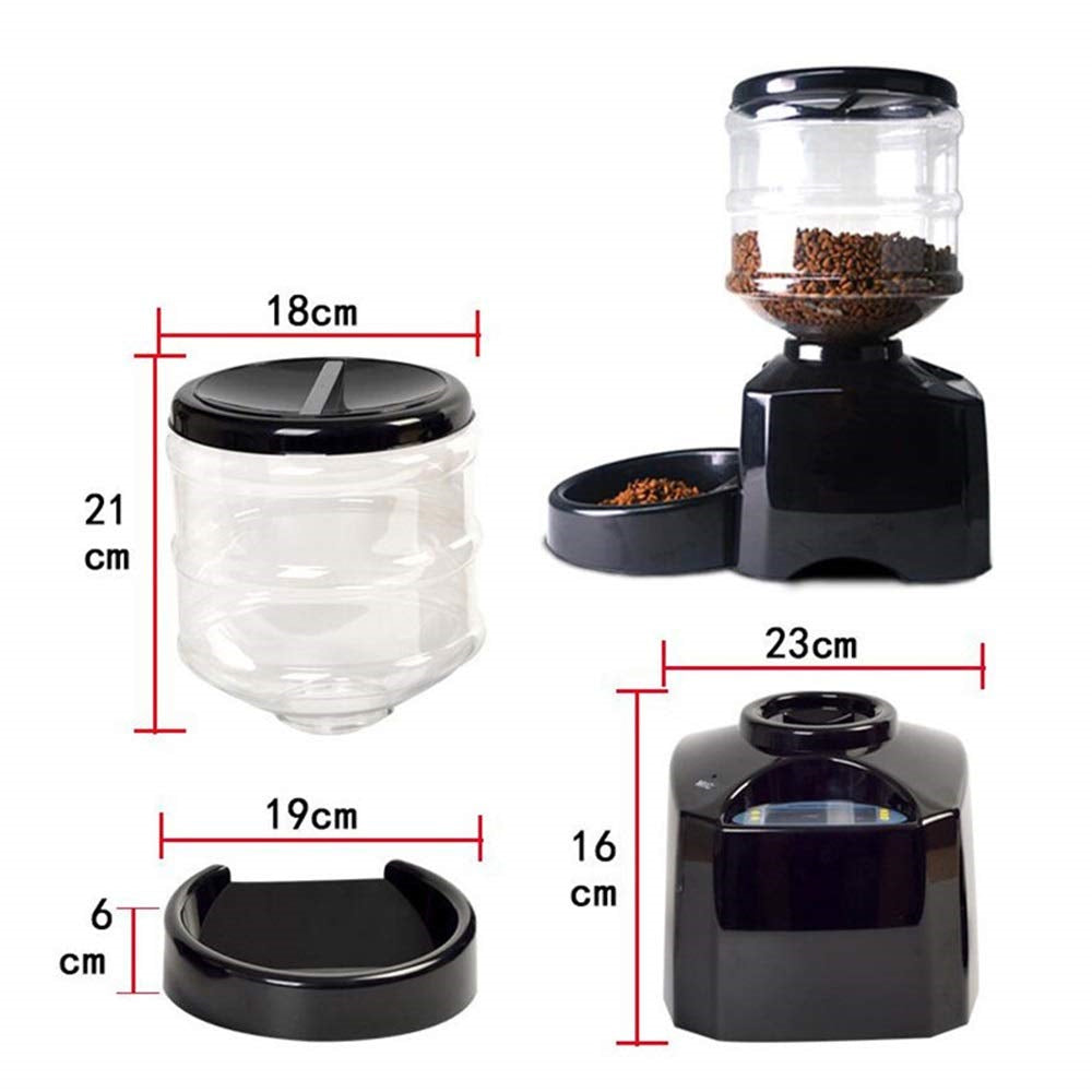 5.5L Automatic Pet Feeder with LCD, Voice Recorder - Smart Meal Dispenser