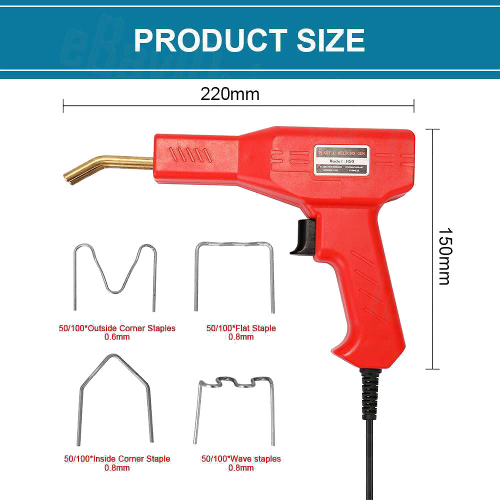 Handheld Plastic Welder Kit, 2200pcs Staples, Bumper Repair