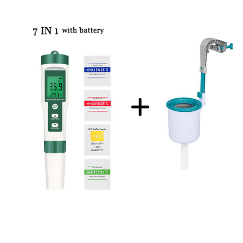 Multifunctional 7-in-1 Water Quality Tester + Skimmer Set