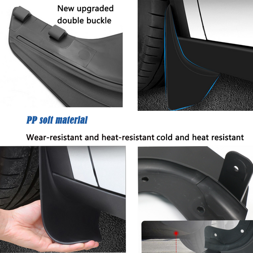 Enlarged TPE Mud Flaps & Console Organizer for Tesla Model Y