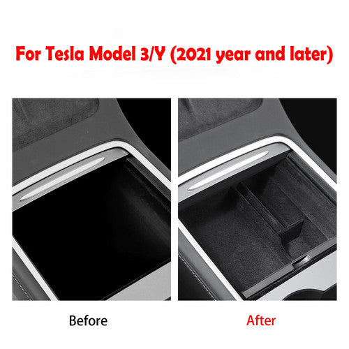 Enlarged TPE Mud Flaps & Console Organizer for Tesla Model Y