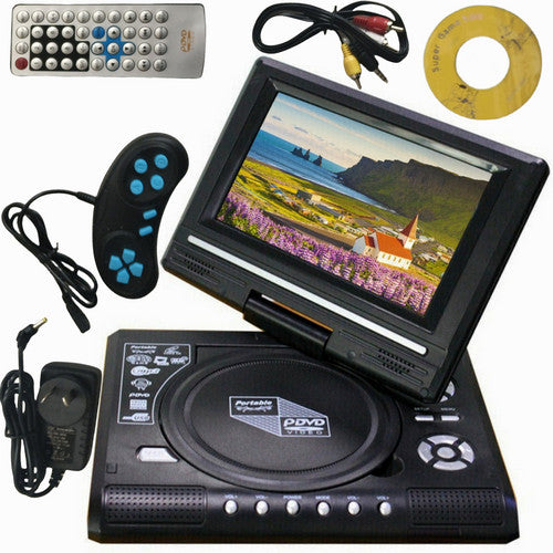 7Inch Portable Dvd Player CD Card Hd 16:9 Lcd Large 270-Degree Rotation Screen