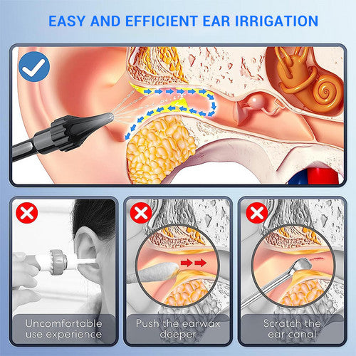 Waterproof Electric Ear Cleaner with 3 Modes & 300ml Tank