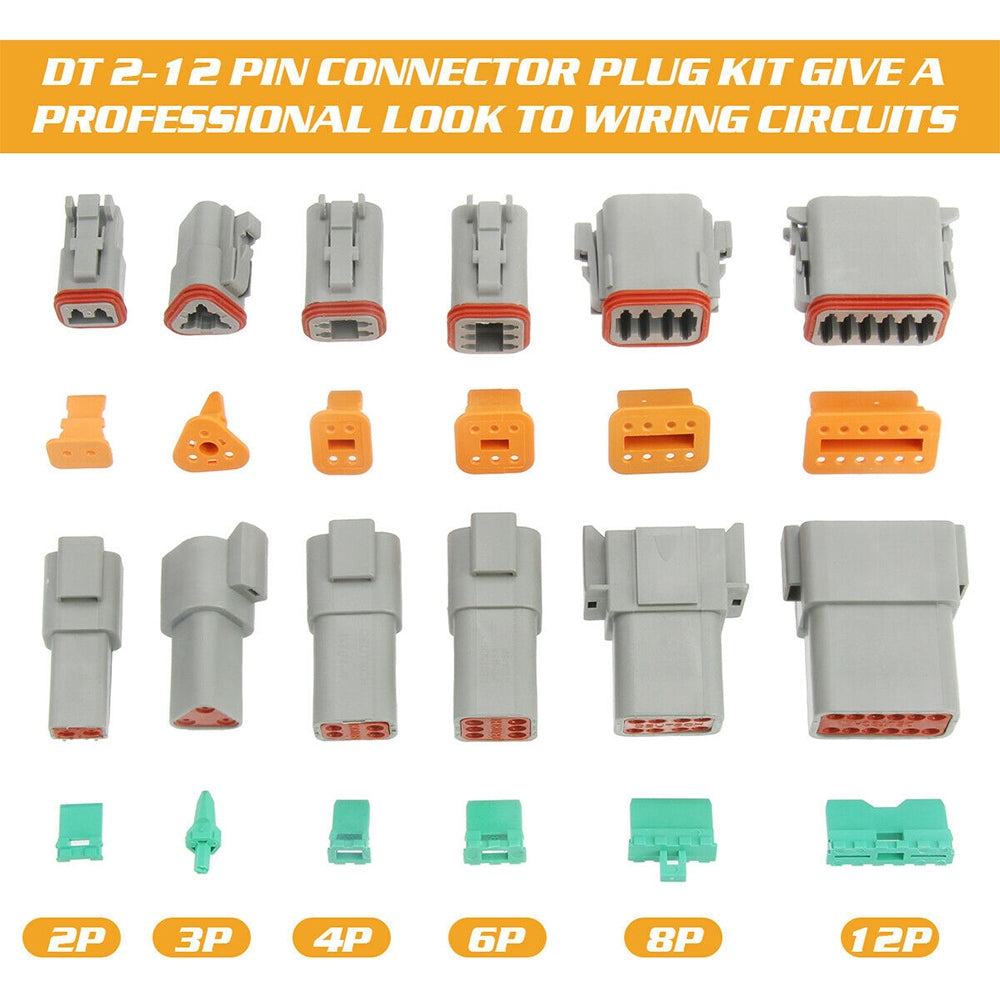 600PCS Waterproof DT Connector Kit with Crimp Tool and Pins