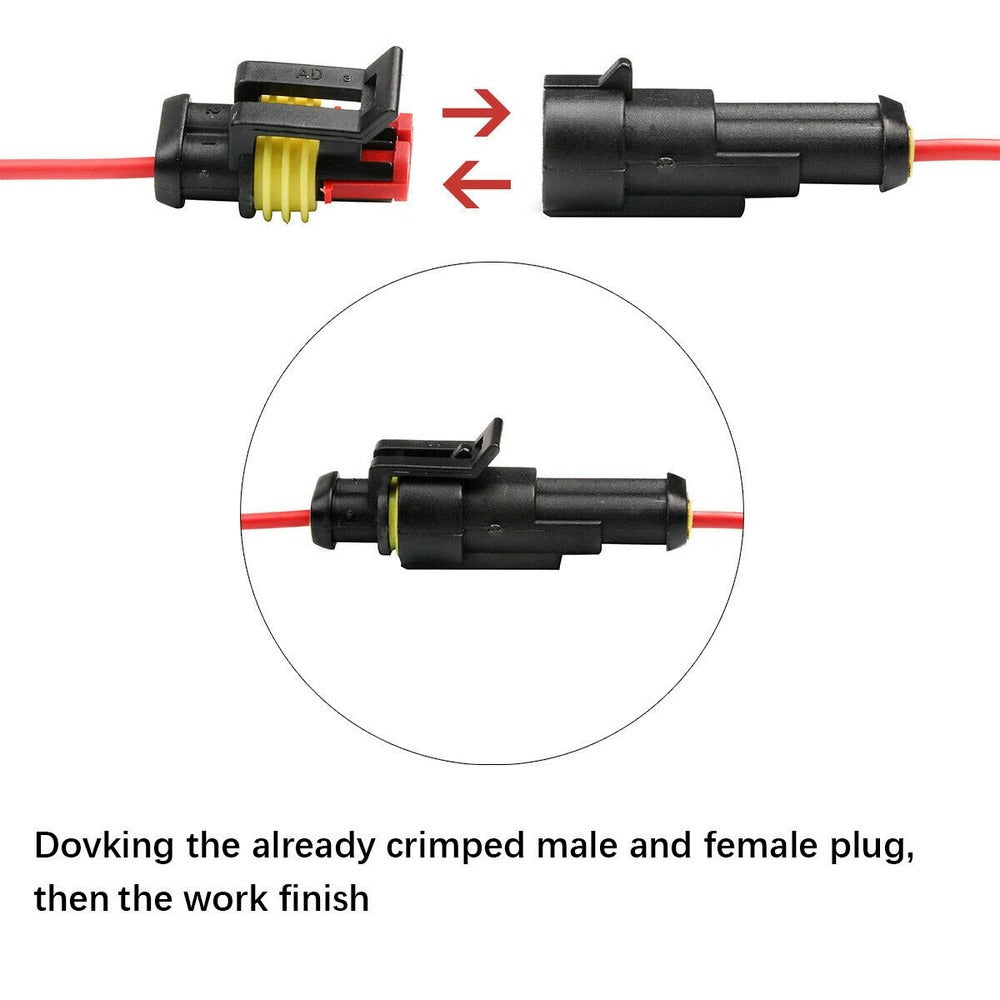 708PCS Waterproof Electrical Wire Connectors, IP68, 1-6 Pin