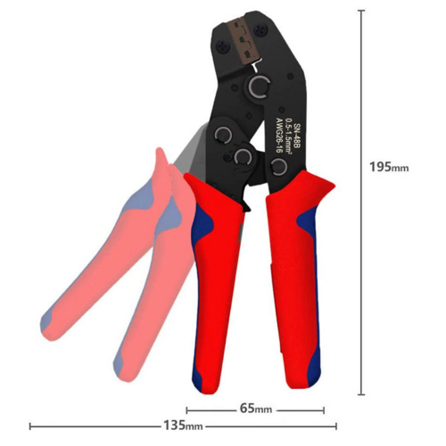 IP68 Waterproof Insulated Electrical Connectors Set, 4.8mm Crimp Terminals + Plier