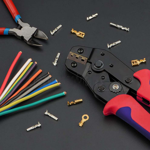 IP68 Waterproof Insulated Electrical Connectors Set, 4.8mm Crimp Terminals + Plier