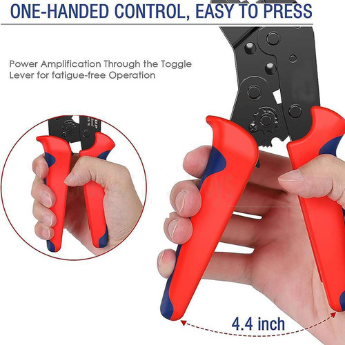 IP68 Waterproof Insulated Electrical Connectors Set, 4.8mm Crimp Terminals + Plier