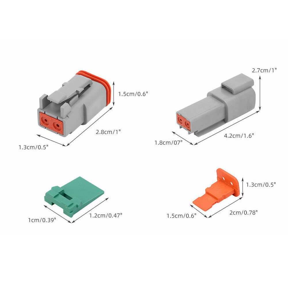 117PCS Waterproof 2-Way Deutsch Connector Kit, Auto Marine