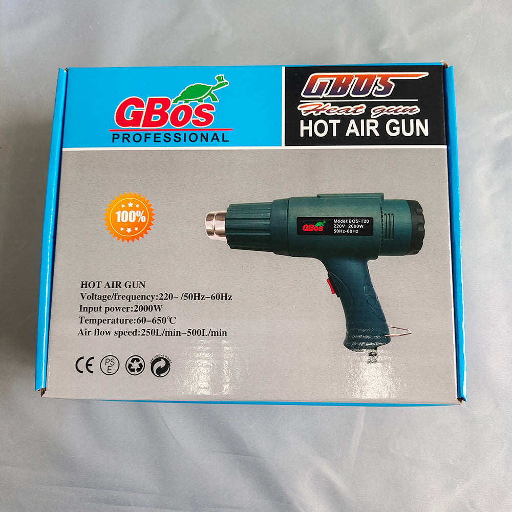 2000W Electric Heat Gun, 9 Nozzles, Overheat Protection