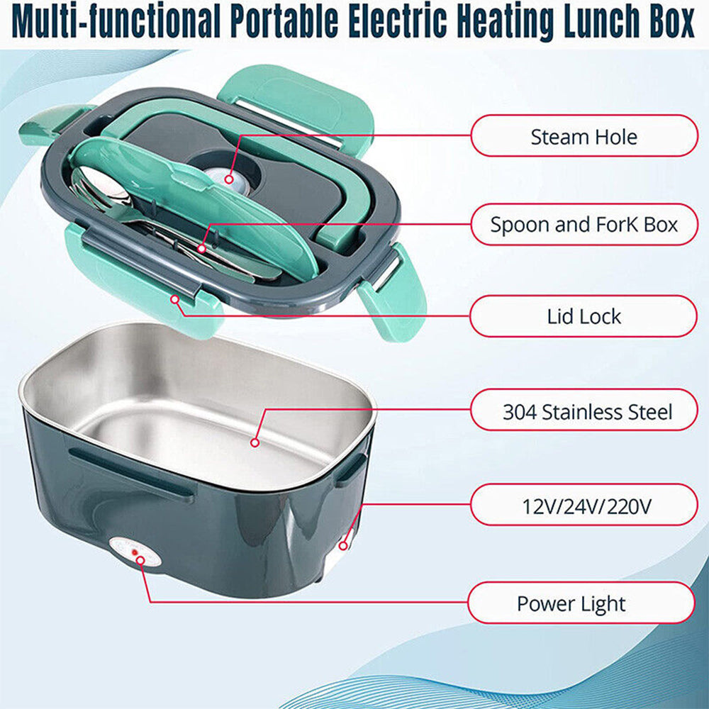 Leakproof Electric Lunch Box Food Warmer, 1.5L, Portable, PTC Tech