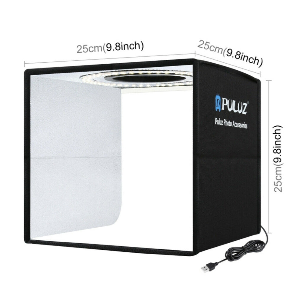 Portable 25CM LED Light Tent Photo Studio with 96 LEDs