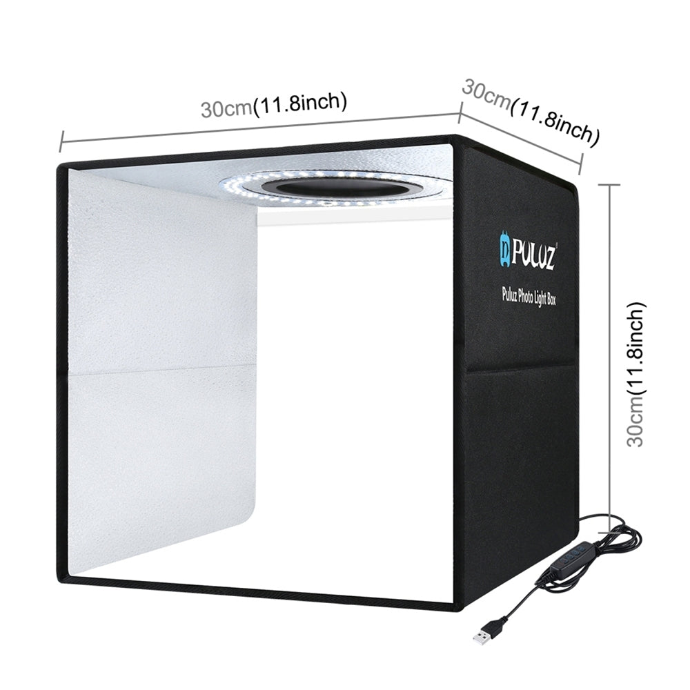 30CM LED Portable Photo Studio Light Box with 6 Backdrops