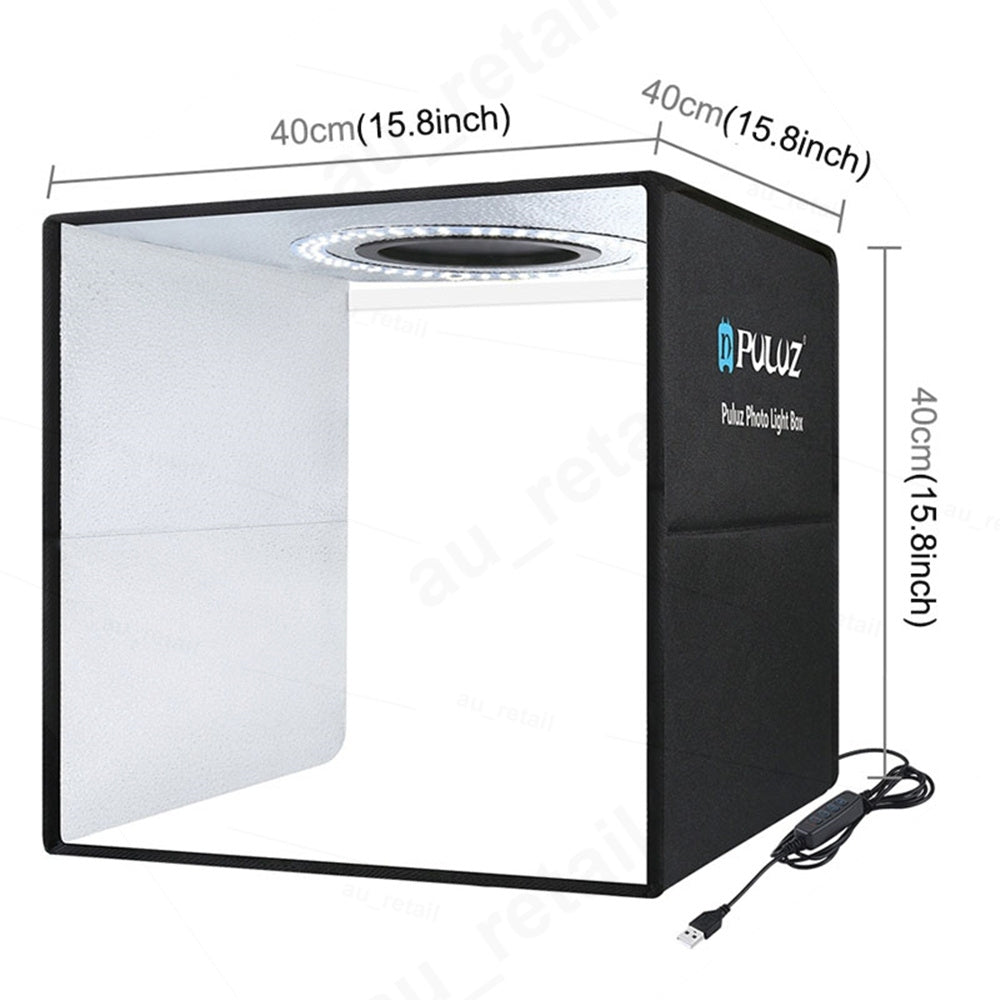 40CM Portable LED Light Tent with Backdrops for Photography