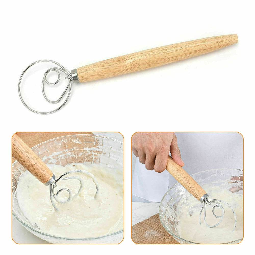 Stainless Steel Dough Mixer 13" Whisk for Baking