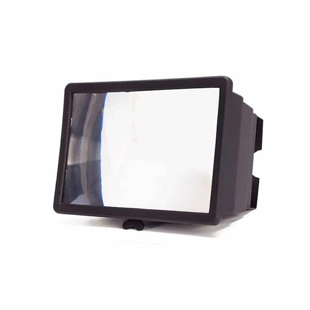 12" HD 3D Phone Screen Magnifier w/ Stand, Adjustable Angle, PVC+ABS