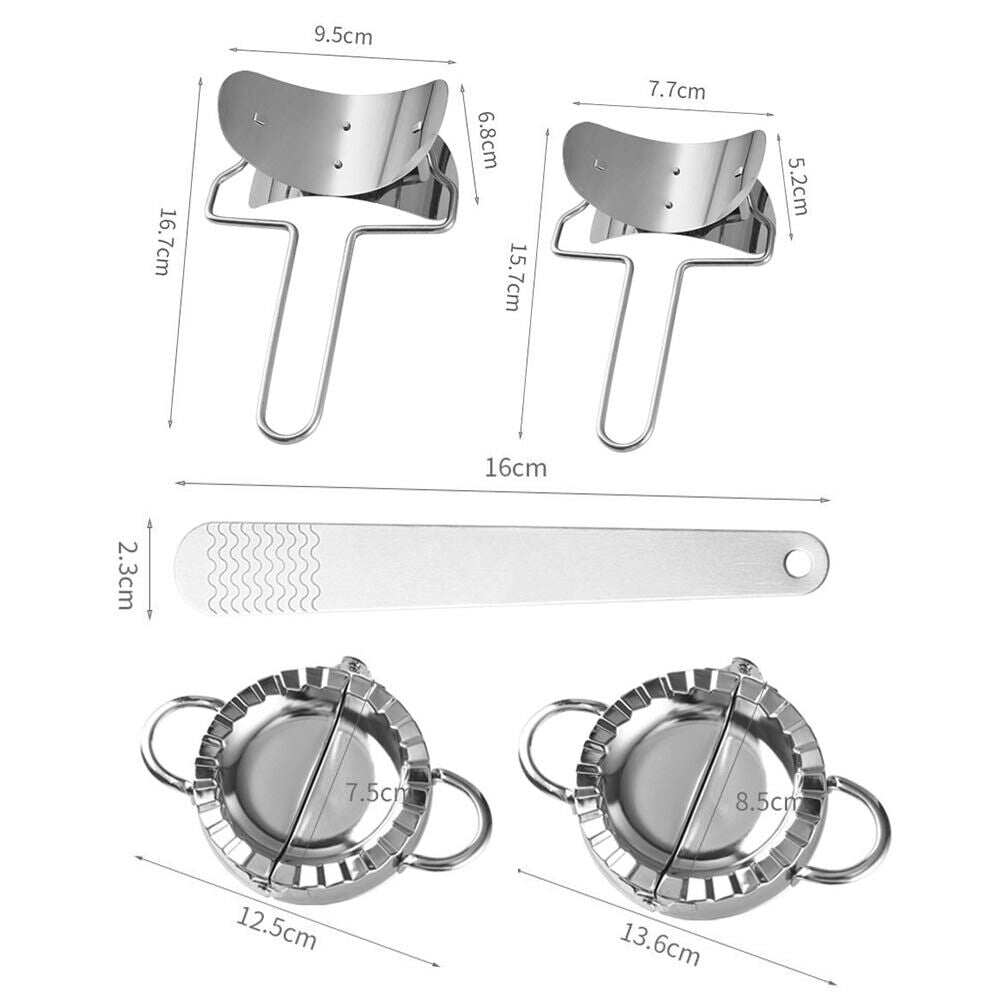 Stainless Steel Dumpling Maker Set with Dough Press Tools