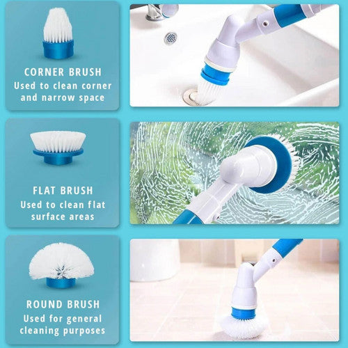 10PCS Rechargeable Spin Scrubber Kit, 3 Brush Heads, Cordless