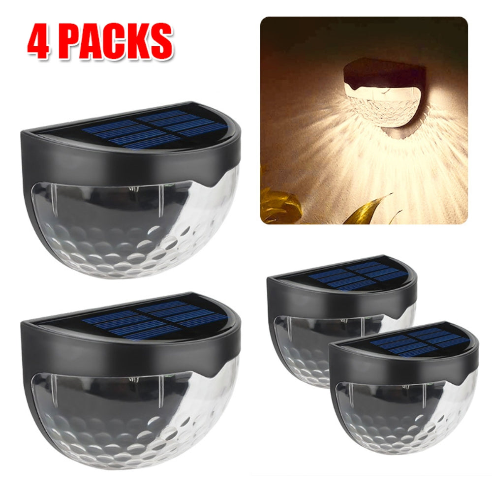 Waterproof Solar LED Wall Lights 4PCS Outdoor Garden Lamp