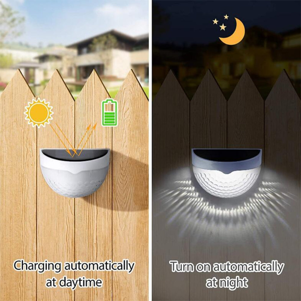 Waterproof Solar LED Wall Lights 4PCS Outdoor Garden Lamp