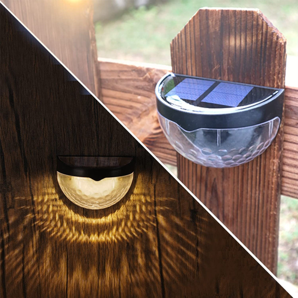 Waterproof Solar LED Wall Lights 4PCS Outdoor Garden Lamp