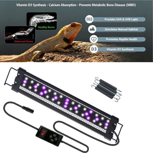 30cm Adjustable Reptile 10.0UVA UVB Lamps LED Light for Reptile Tanks Pet Lighting System