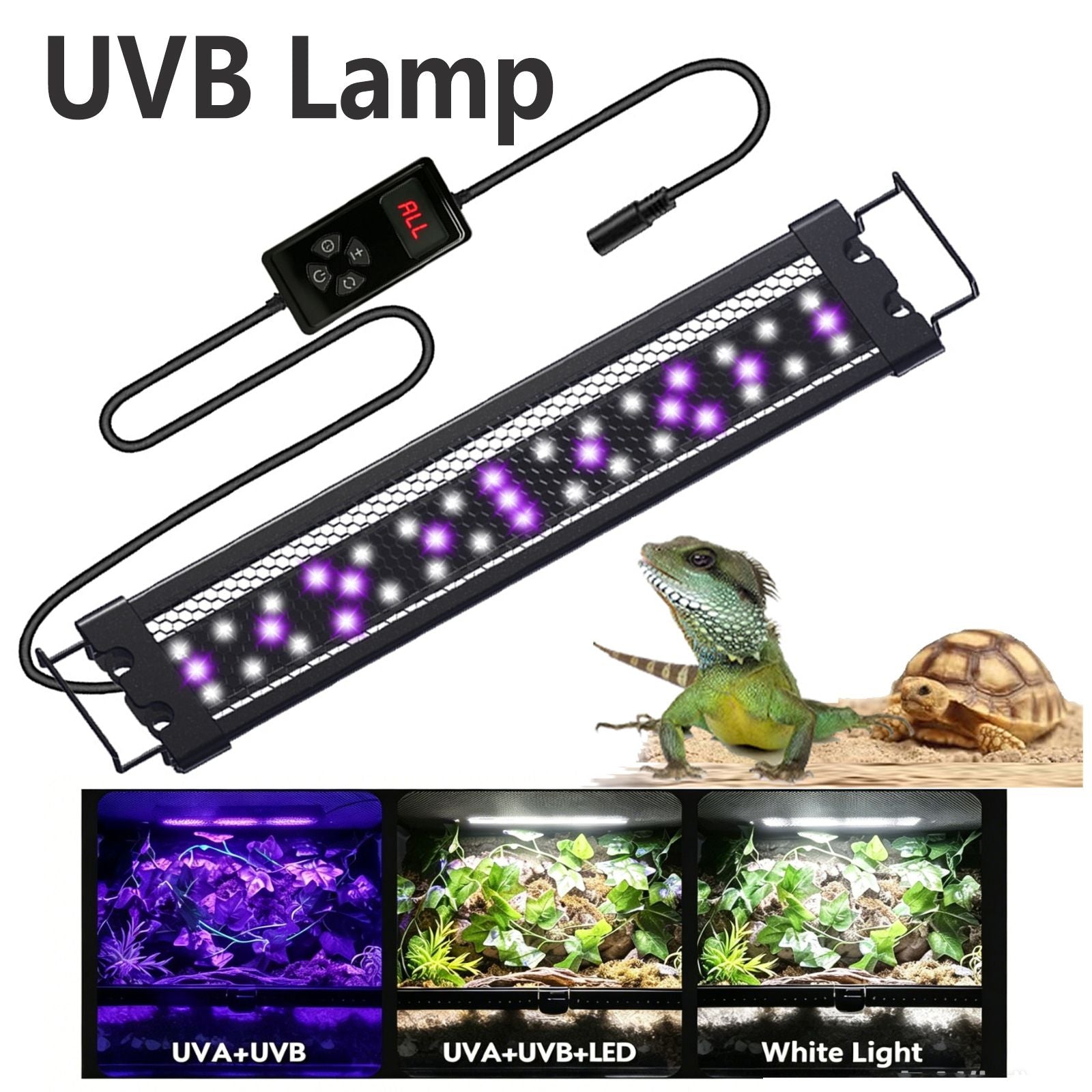 40cm Adjustable Reptile 10.0UVA UVB Lamps LED Light for Reptile Tanks Pet Lighting System