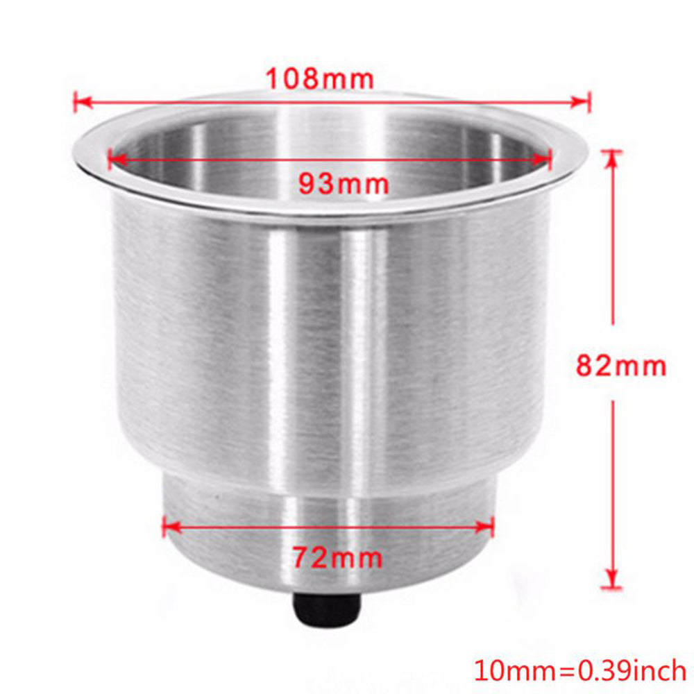 Stainless Steel Drink Cup Holders 4PCS with Drain Holes